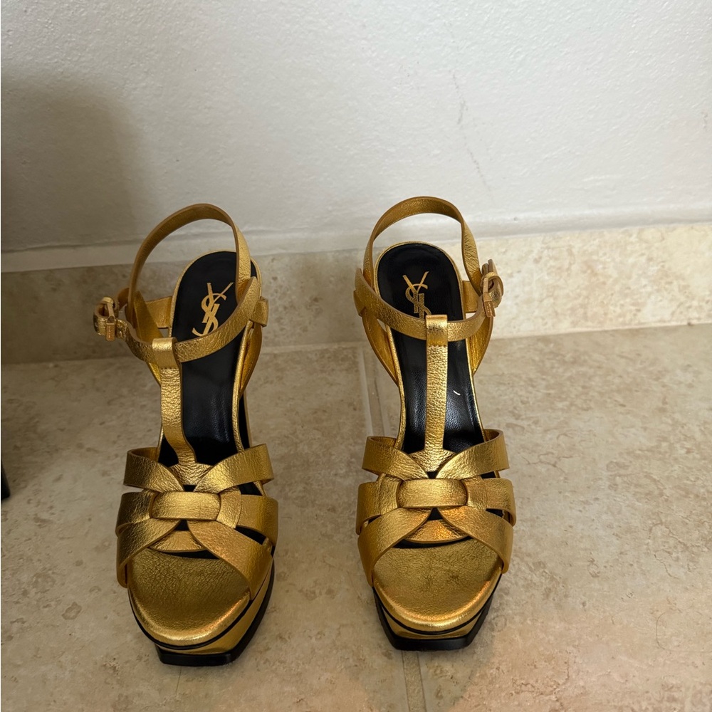 Yves Saint Laurent Women's Gold Tribute Sandals